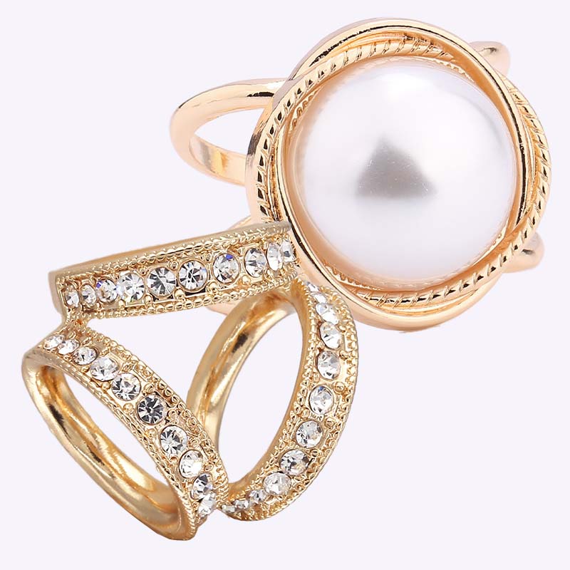 ❤️ ✨Koop 1 en krijg 1 gratis🔥Elegante dames sjaal met parel- en bloemenmotief en ringcli