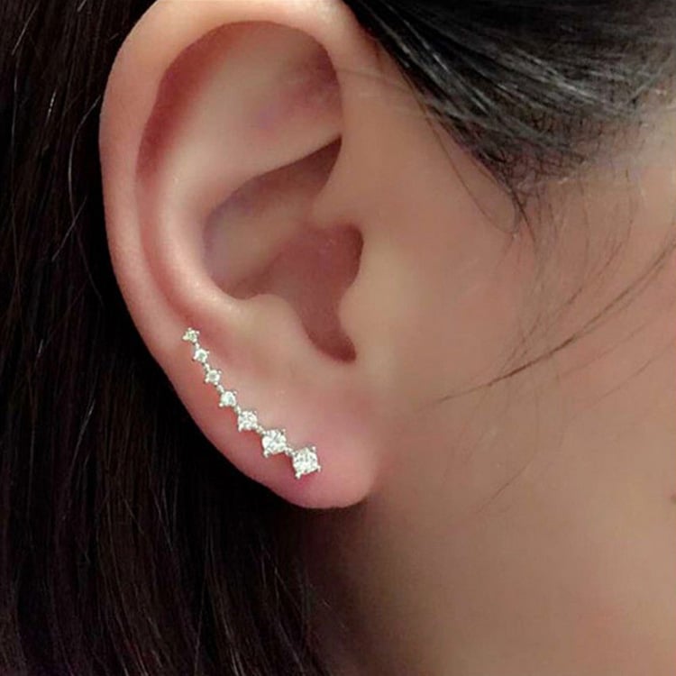 🔥Modieuze oorbellen met zevensterren diamanten ✨
