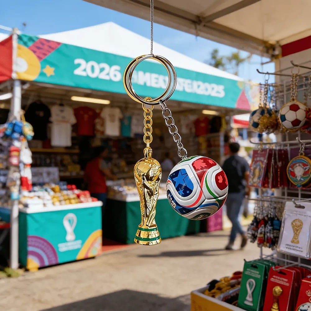 ⚽ Sleutelhanger WK 2026 VS-MEX-CAN: Draag de sportgeest overal met je mee ✨