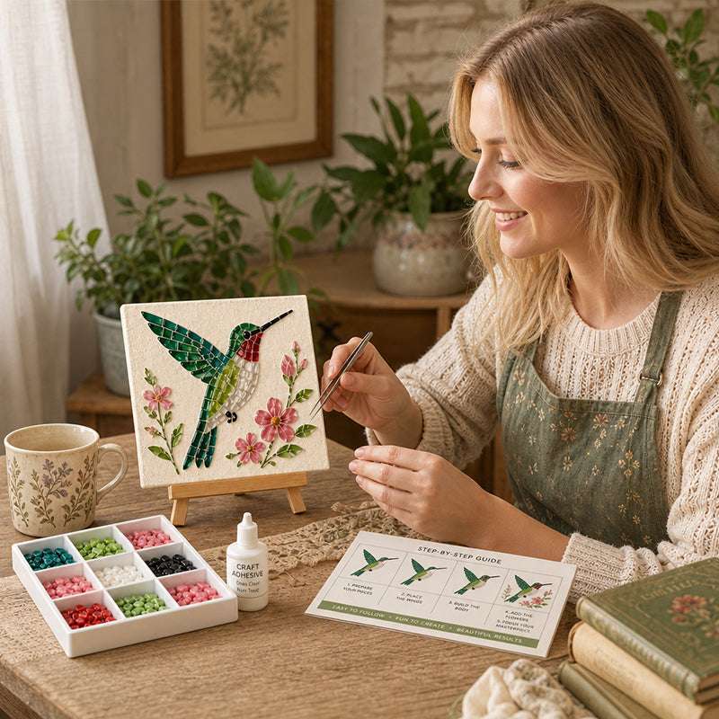 🌻🏡 Zelfmaak Mozaïek Kit voor Cottage Tuin – Maak jouw eigen meesterwerk
