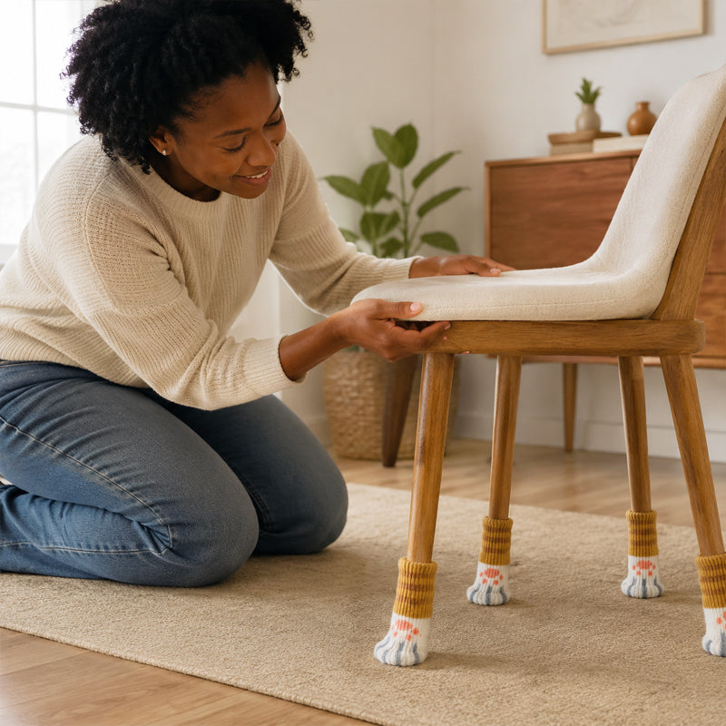 🐾🔇 Stillere vloeren, schattigere stoelen — Kattenpoot‑potenbeschermers