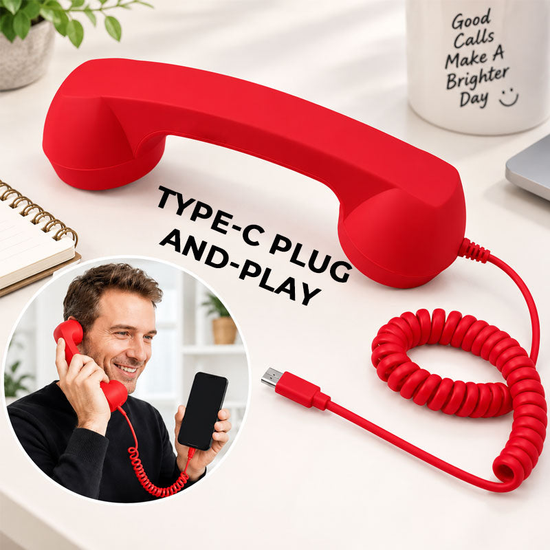 📞 Retro telefoonhoorn voor Type‑C telefoons