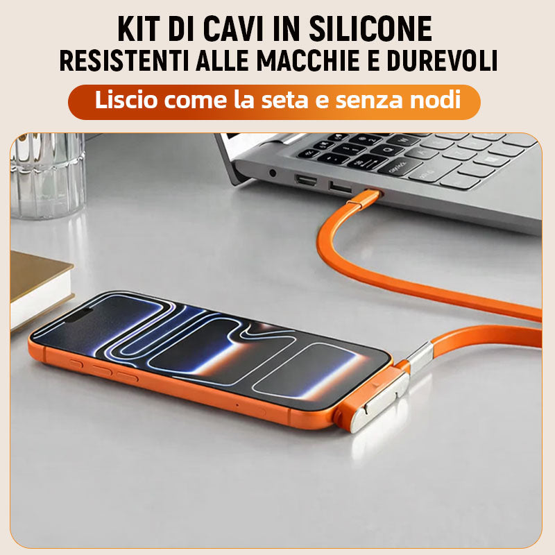 💎240W snellader met 360° draaibare telefoonstandaard – USB-C-compatibel, compact en draagbaar, multifunctioneel 🔌