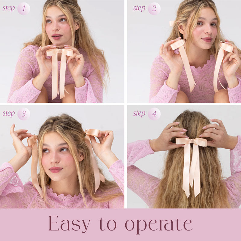 🔥 Laatste dag! 49% korting – Elegante magnetische haarclip met strik ✨