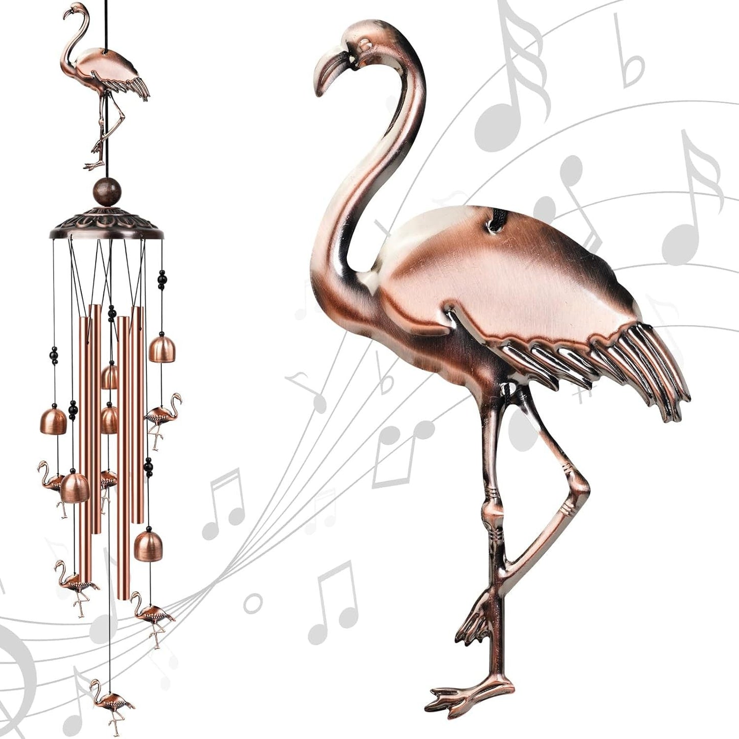 🎵 Rustgevende Vintage Metalen Windgong (90cm) — Creëer Je Eigen Zen-Oase Thuis ✨