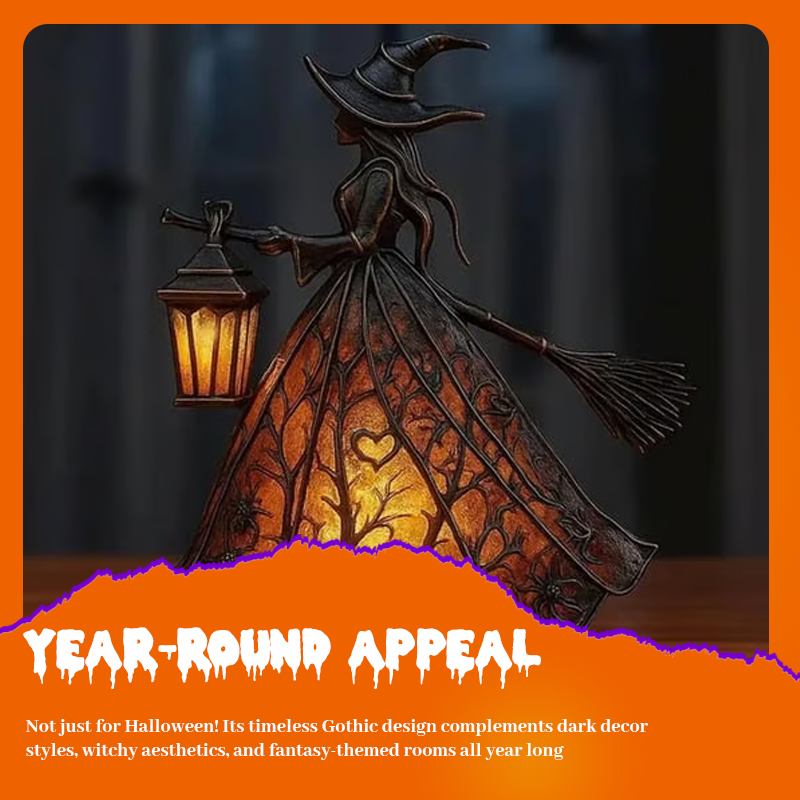 🕯 Gotische gloed voor griezelige nachten🌙Halloween Heksenlamp