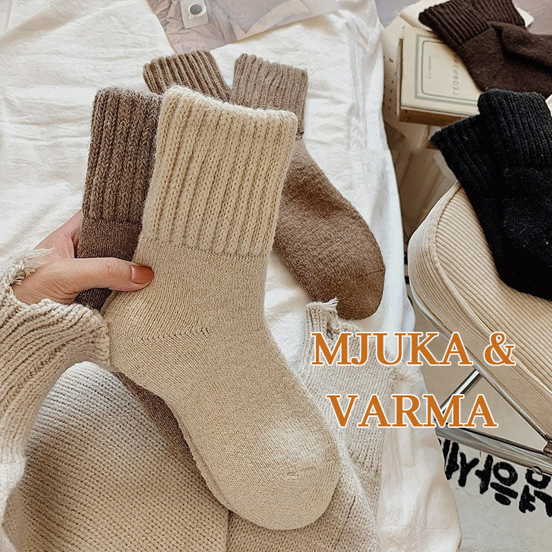 🌟Koop 1, krijg er 4 gratis🧦 Warme wollen sokken tot halverwege de kuit – perfect voor herfst en winter