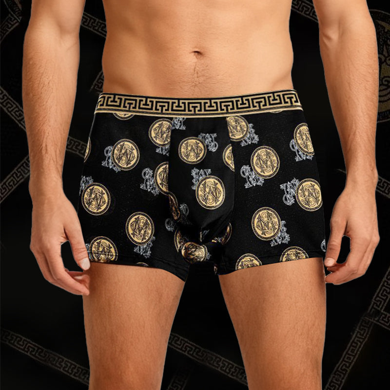 🖤 5-delige set Zwart-Gouden Heren Boxershorts 🖤
