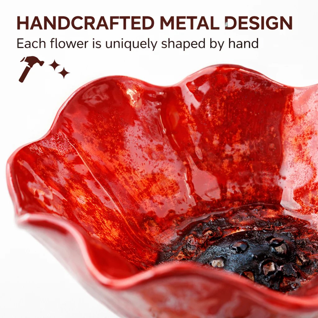 💖Handgemaakte Metalen Bloem Tuinpaal🐦