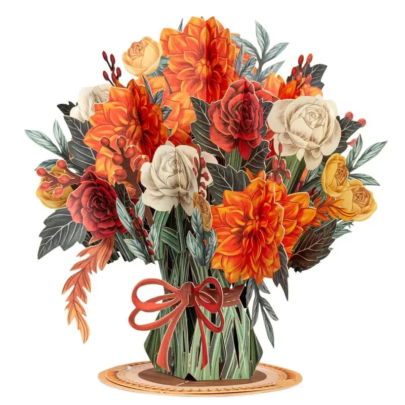 2-in-1 cadeau en decoratie voor elk moment 🌸 3D bloemenboeket pop-upkaart