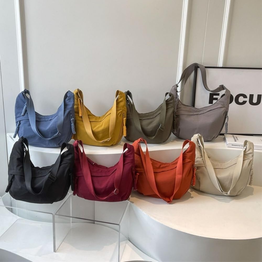 🔥Modieuze nylon schoudertas in effen kleu