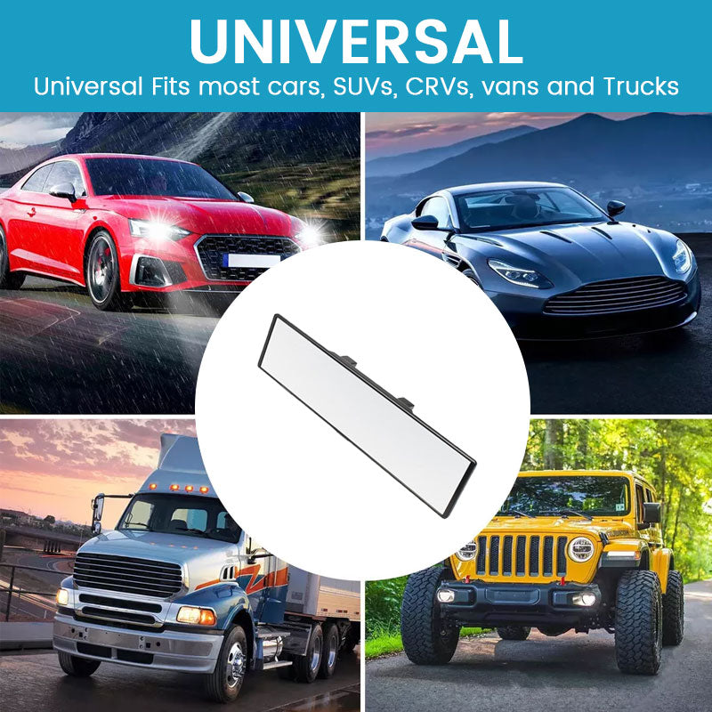 🚗 Veiligheidsgarantie - Universele clip-on panoramische achteruitkijkspiegel