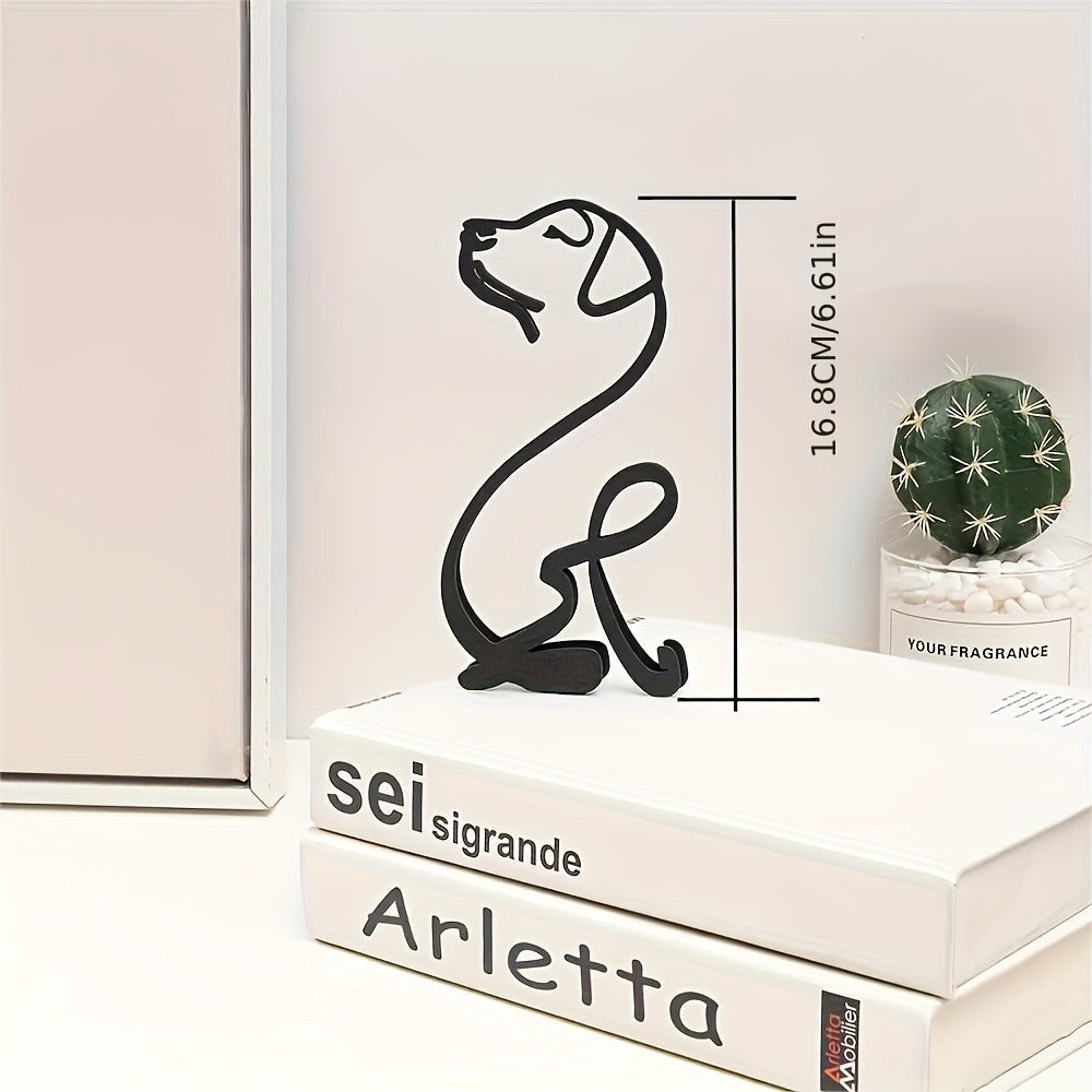 🔥Creatieve huisdierbeeldjes 2026✨ Minimalistische hondendecoratie met ijzeren lijnen