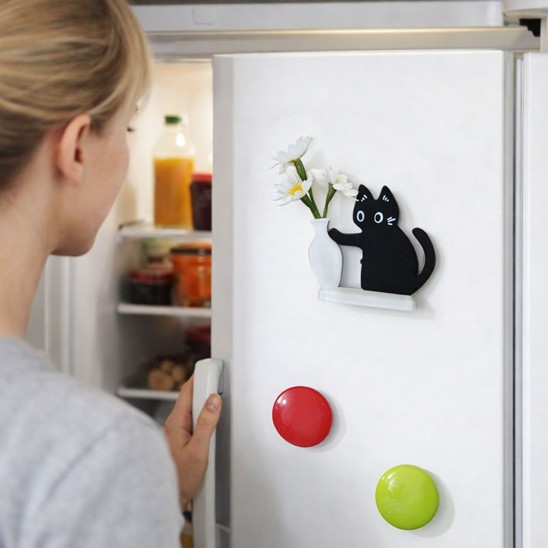 🔥  hot | Koop 1 en krijg 1 gratis 🐈⬛🖤  Zwarte kat koelkastmagneet