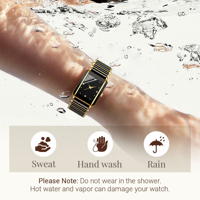 ⌚ Fashion Keramisch Vierkant Quartz Horloge
