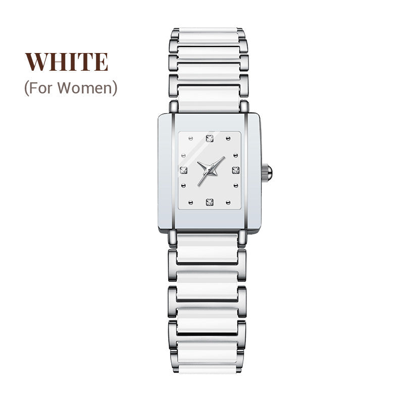 ⌚ Fashion Keramisch Vierkant Quartz Horloge