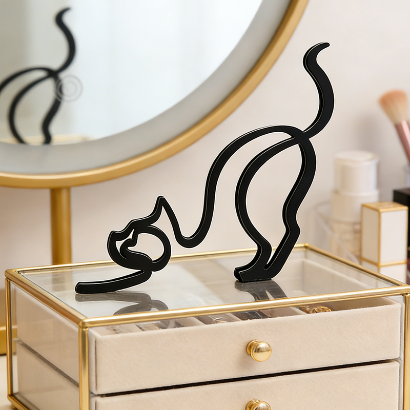 🔥Creatieve huisdierbeeldjes 2026✨ Minimalistische hondendecoratie met ijzeren lijnen