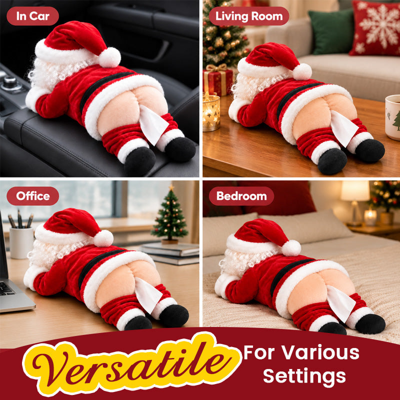 🎅 Hilarische tissueboxhoes met het achterwerk van de kerstman 🍑