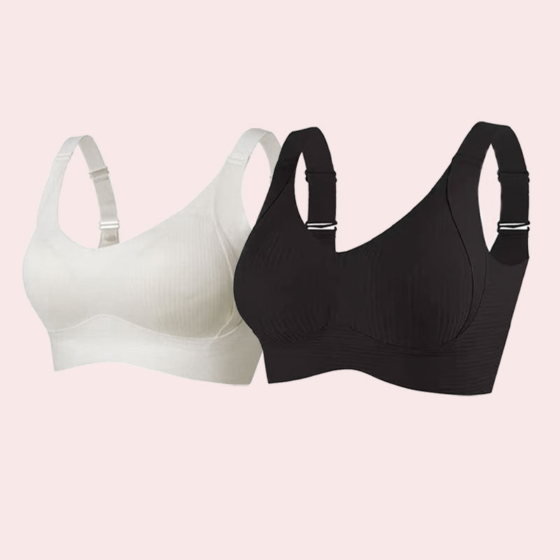 🎁Voorjaars Hot Sale 49% UIT - Geribbelde Push Up Verstelbare Draadloze BH voor Vrouwen