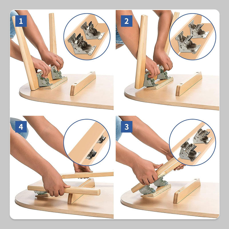 🔥Populaire nieuwe artikelen | ✨90 Degrees Self-locking Folding Hinge Anti-corrosion Invisible Connector