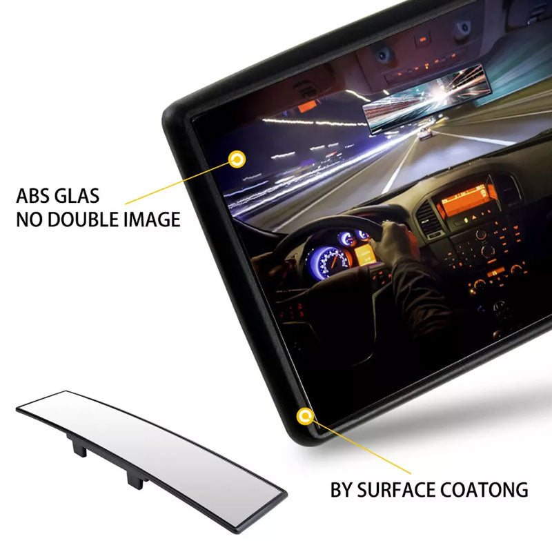 🚗 Veiligheidsgarantie - Universele clip-on panoramische achteruitkijkspiegel