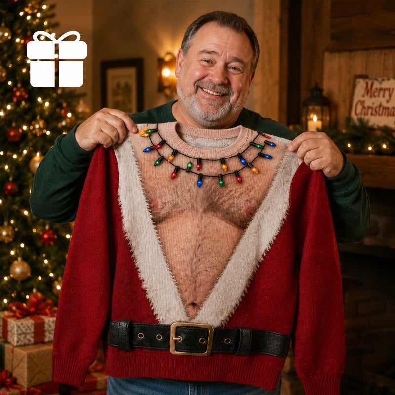 🎅😂 Het kerstshirt dat iedereen zal onthouden — grappig lange‑mouwen kerstshirt met kerstman‑print