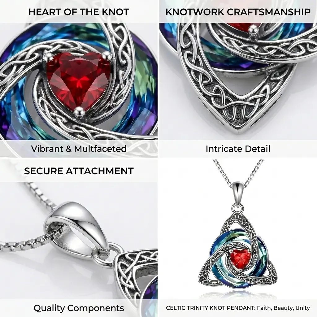 ✨ Geboortesteen Keltische Drieknoop Ketting – Betekenisvol symbool van liefde en verbondenheid ❤️