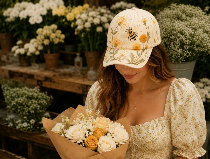 🌸🌿 Tuinochtend honkbalpet: zachte zon en dagelijks comfort! ☀️🌱🧢