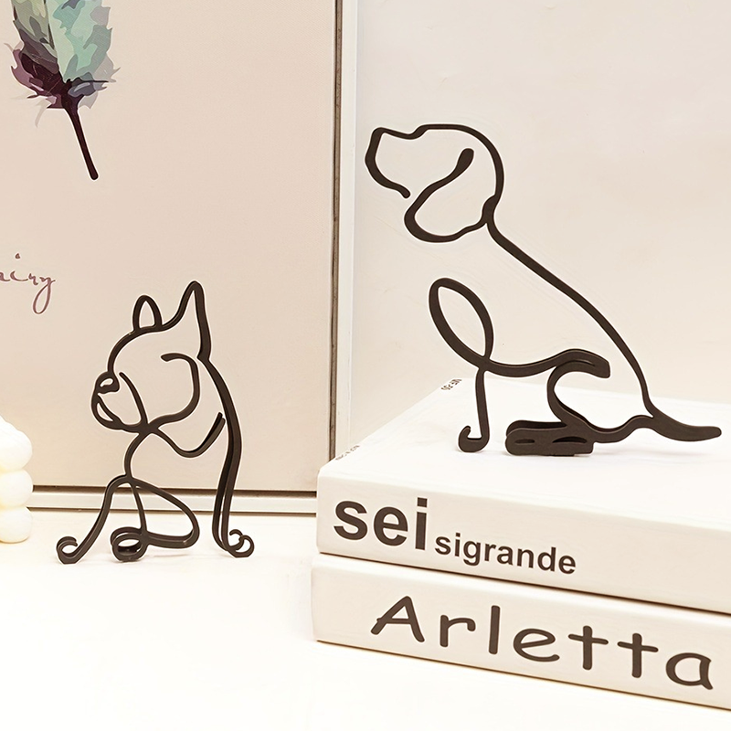 🔥Creatieve huisdierbeeldjes 2026✨ Minimalistische hondendecoratie met ijzeren lijnen