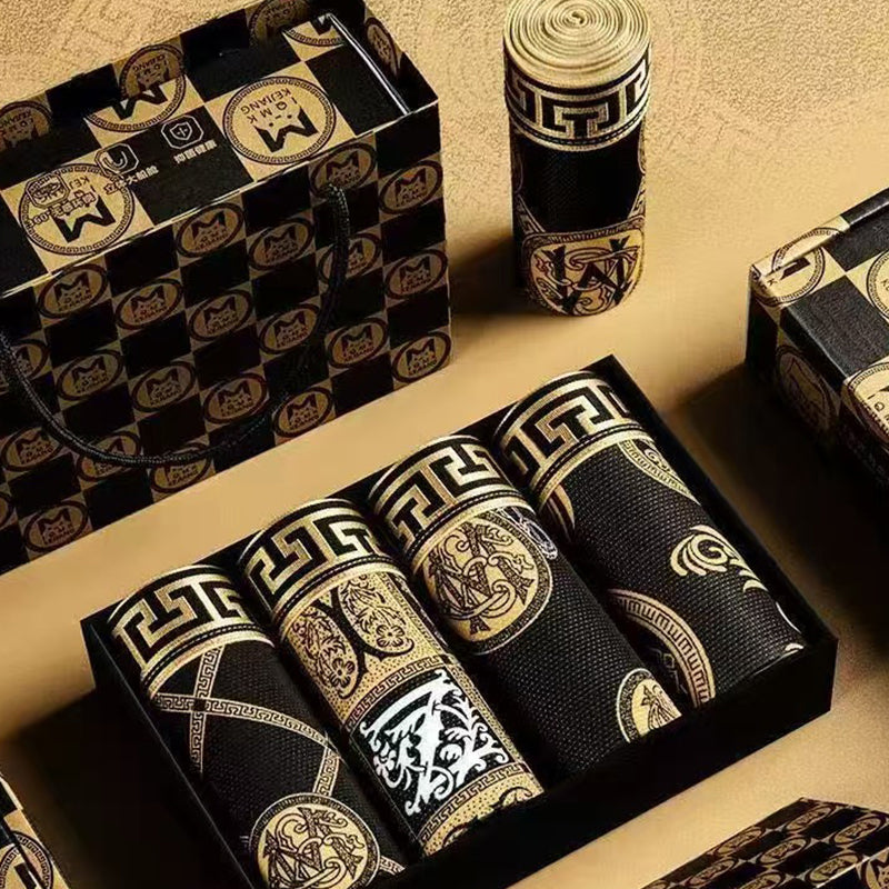 🖤 5-delige set Zwart-Gouden Heren Boxershorts 🖤