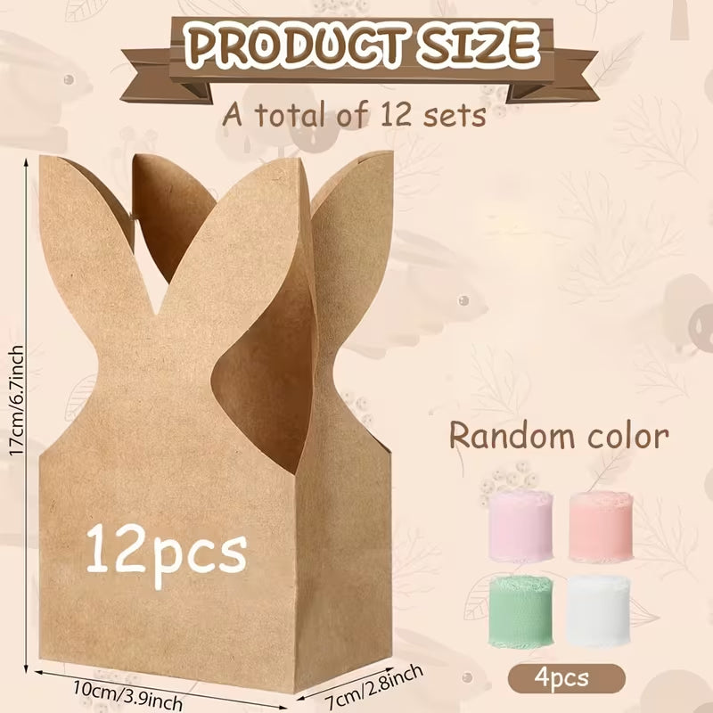 🐰Versier Je Pasen: Maak Je Eigen Paashaaszakjes met Onze DIY Kit! 🐰🌷