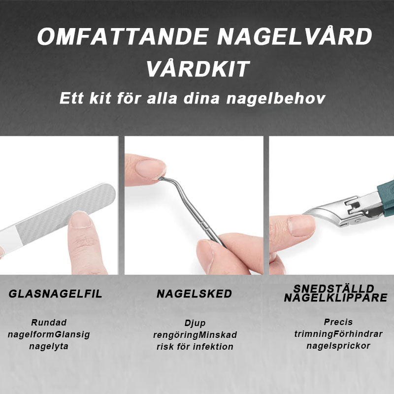 🔥Populair product van 2026🔥 Spatwaterdichte nagelknipper met 25° schuin mes, 3-delige set
