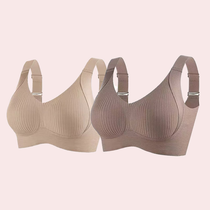 🎁Voorjaars Hot Sale 49% UIT - Geribbelde Push Up Verstelbare Draadloze BH voor Vrouwen