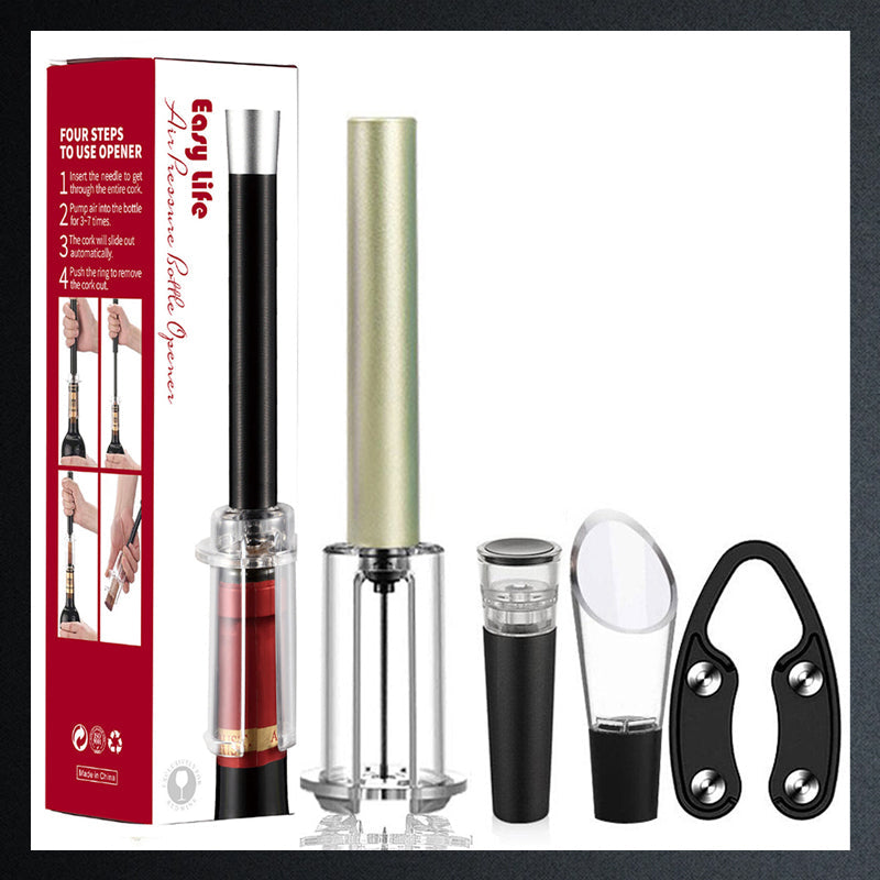 🔥 Kurkentrekker met luchtpomp en wijnflesopener set