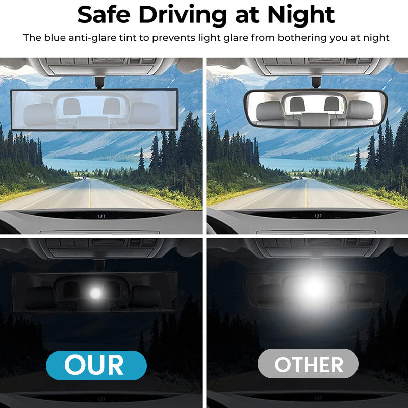 🚗 Veiligheidsgarantie - Universele clip-on panoramische achteruitkijkspiegel