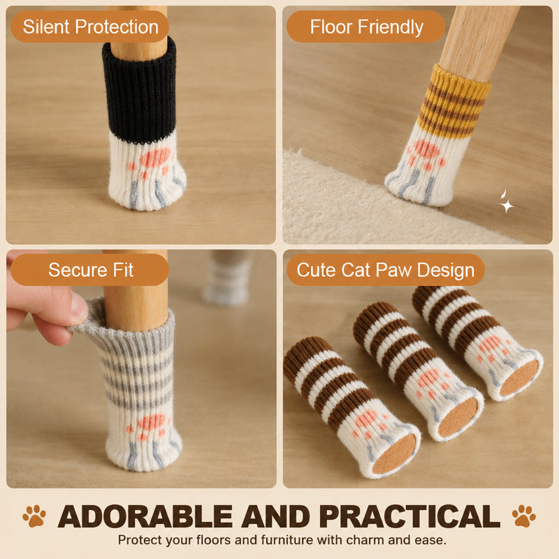 🐾🔇 Stillere vloeren, schattigere stoelen — Kattenpoot‑potenbeschermers