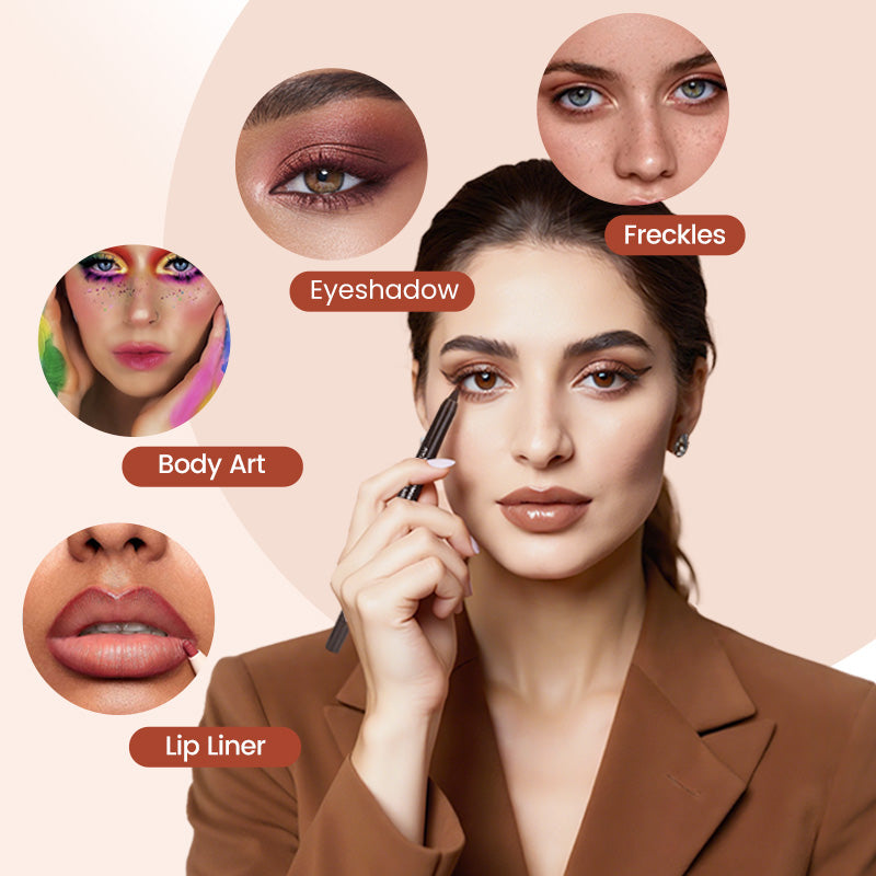 💧 14-delige waterproof gekleurde gel eyeliner potlood – metallic & shimmer afwerkingen, smudge-proof (Kleur van puntenslijper is willekeurig)