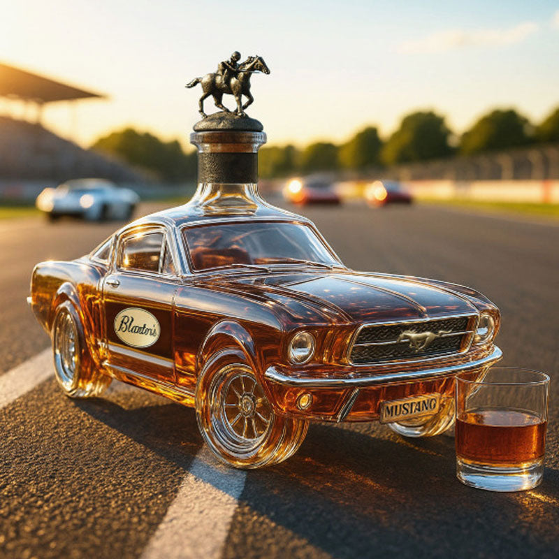 ✨ Een statement van stijl en plezier – Mustang Whiskyfles 🥃🐎