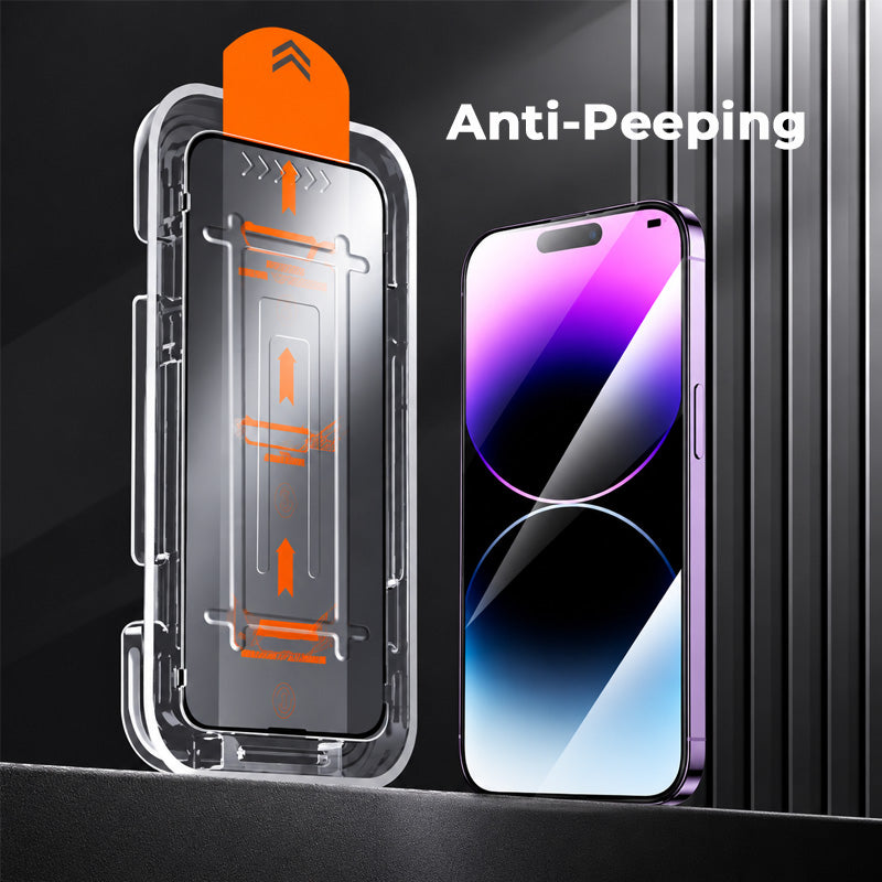 3 stuks 🛡️ Rood Glinsterend Privacy-temperglas (gehard glas) voor iPhone ✨