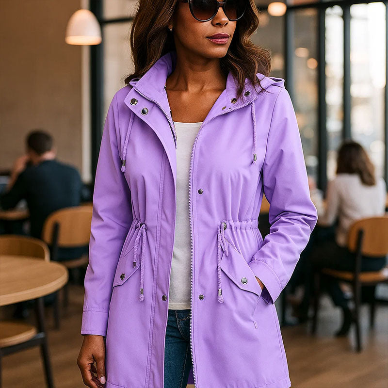 🧥Nieuwe waterdichte windjack voor dames – geruite gevoerde jas