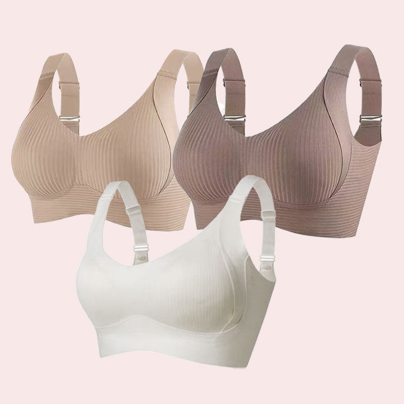 🎁Voorjaars Hot Sale 49% UIT - Geribbelde Push Up Verstelbare Draadloze BH voor Vrouwen