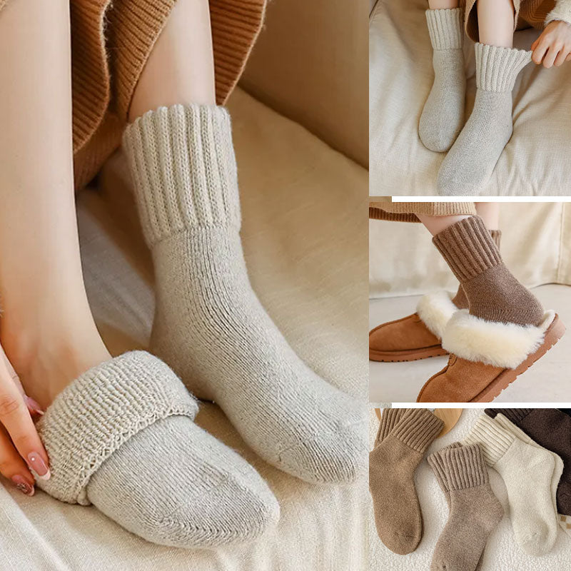 🌟Koop 1, krijg er 4 gratis🧦 Warme wollen sokken tot halverwege de kuit – perfect voor herfst en winter