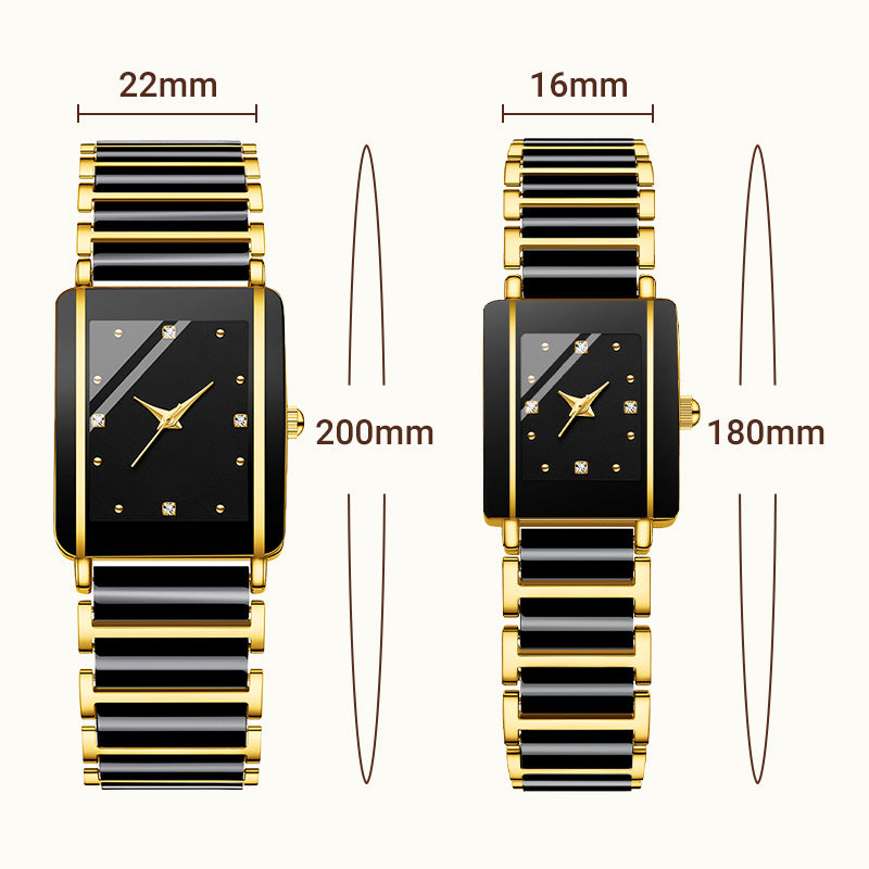 ⌚ Fashion Keramisch Vierkant Quartz Horloge