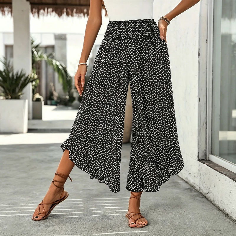 ⏳Tijdsgebonden special⏰Dames ruime taille hoge broek met wijde pijpen – Slankmakend, comfortabel & stijlvol