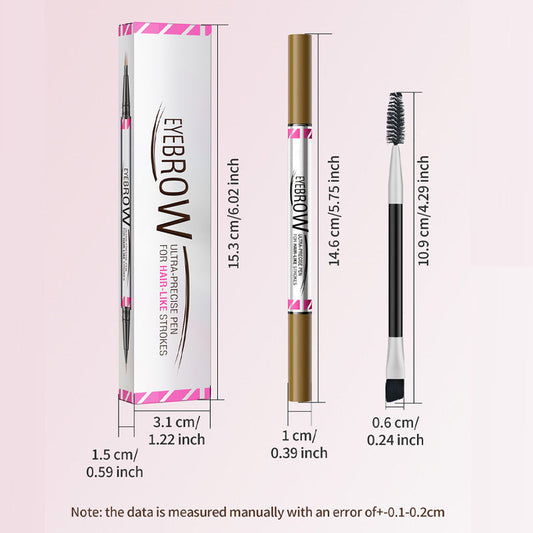 🌟 Dubbelzijdig wenkbrauwpotlood – definieer je make-up nauwkeurig! ✨ Inclusief wimperborsteltj