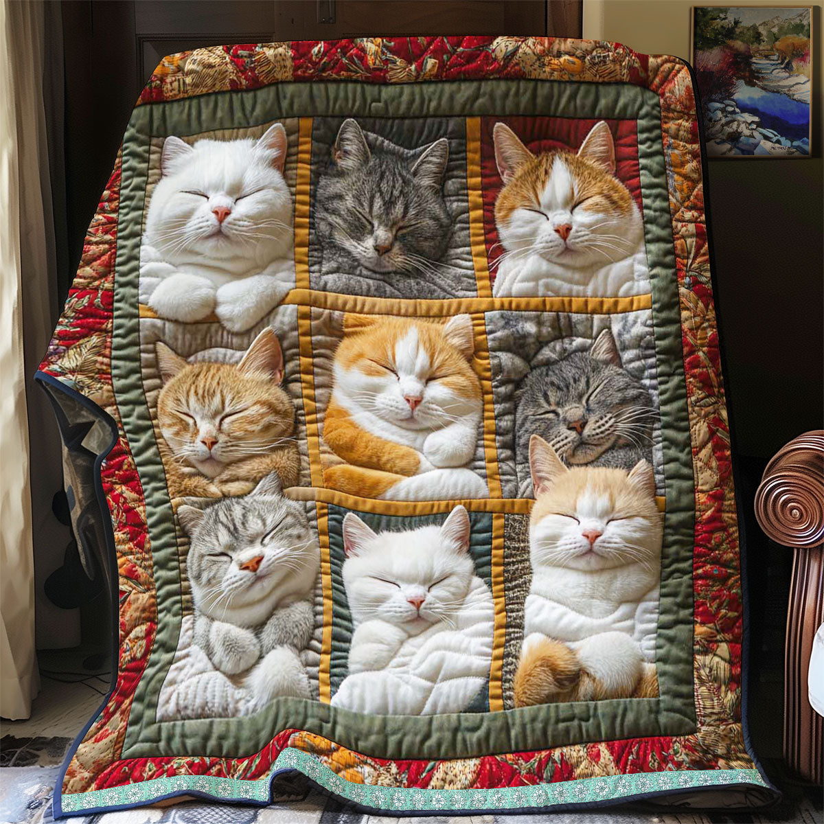 Slapende Koninklijke Kattendeken