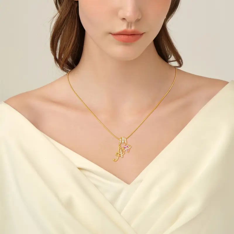 💖Onbeperkte 50% korting✨Drielaagse letter A-Z hanger ketting🎀