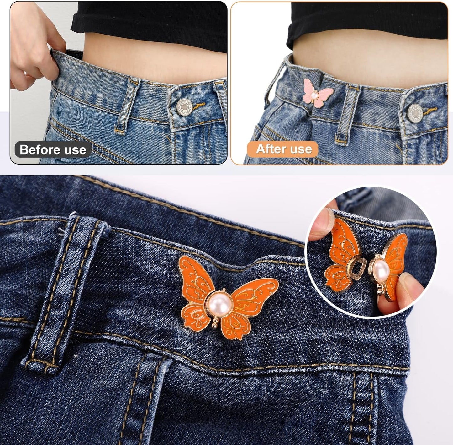 🦋8 riemen in vlindervorm om de taille strakker te maken