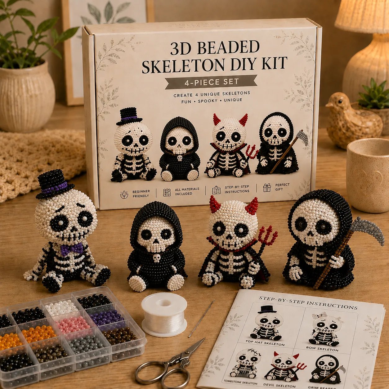 🔥Laatste dag 50% Korting 💀 3D Kralen Skelet DIY-set