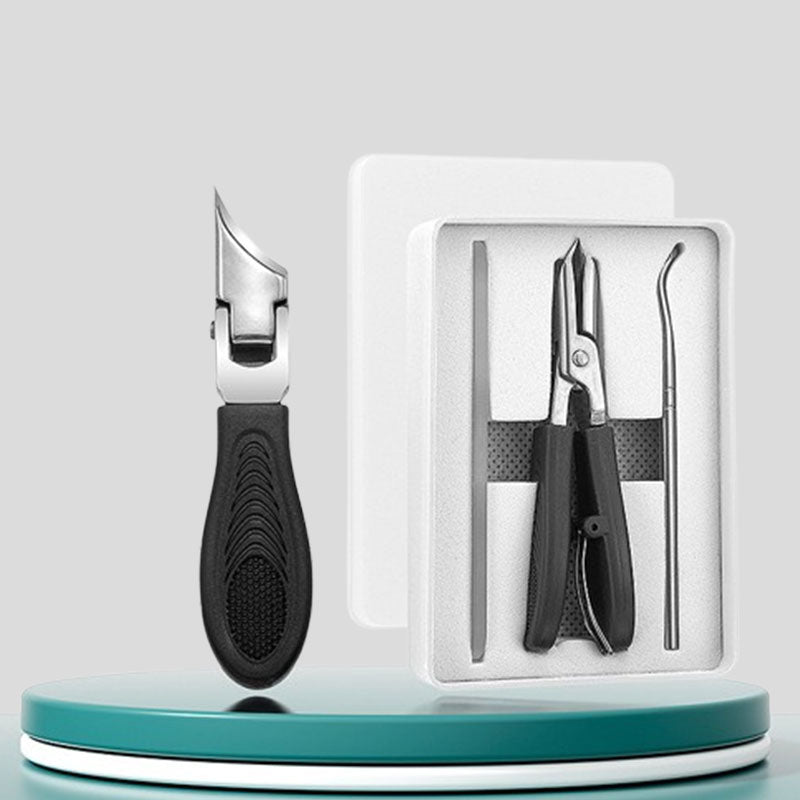 🔥Populair product van 2026🔥 Spatwaterdichte nagelknipper met 25° schuin mes, 3-delige set